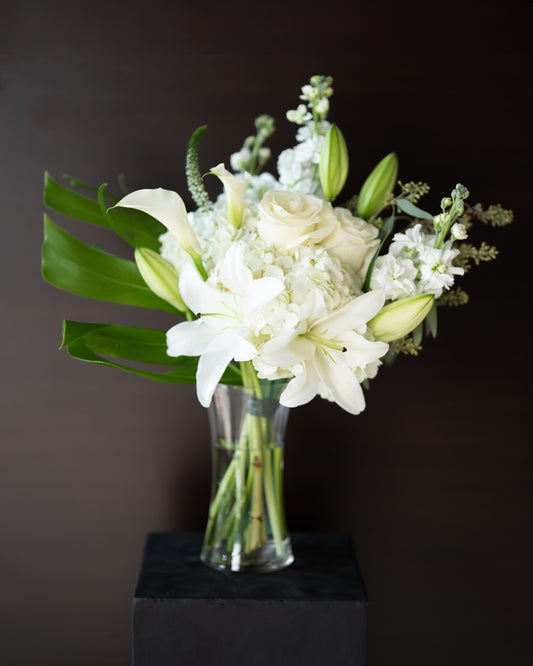 Pure White Vase Arrangement