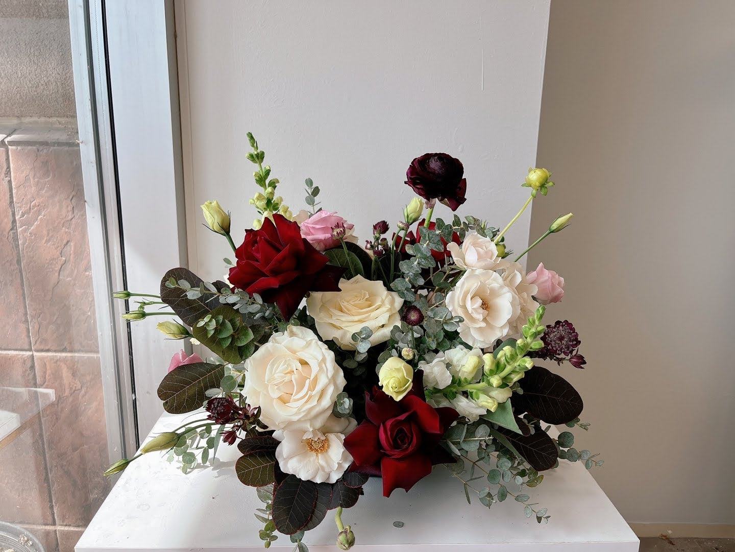 Maroon Center Piece